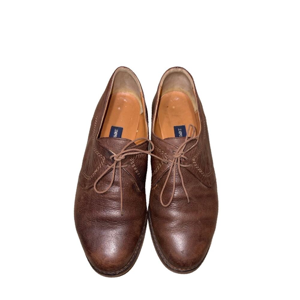 Emporio Armani Brown Leather Oxford Shoes Size: 7.5 Women's